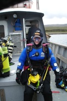 Preparing for a dive in the Sound of Mull